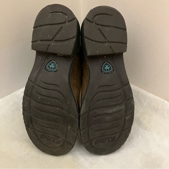 Ariat brown and turquoise leather cowgirl boots, size 6.5. Style 100231113 - Picture 7 of 8